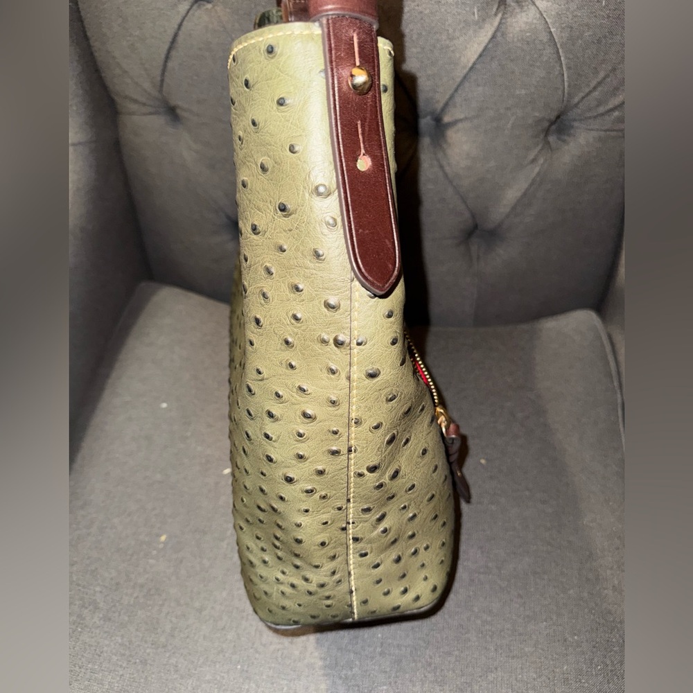 Dooney & Bourke Olive Ostrich Cooper - Picture 3 of 6